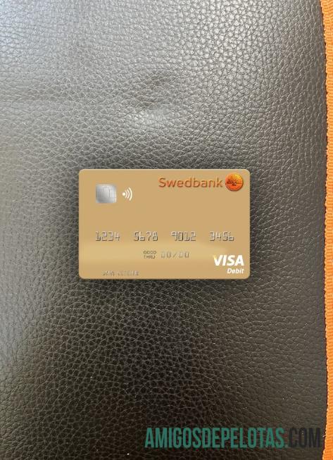 Cartão de débito Suécia Swedbank Visa Photolook Front modelo